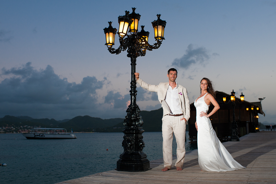 Trash the Dress in St Lucia Sandals Halcyon Beach
