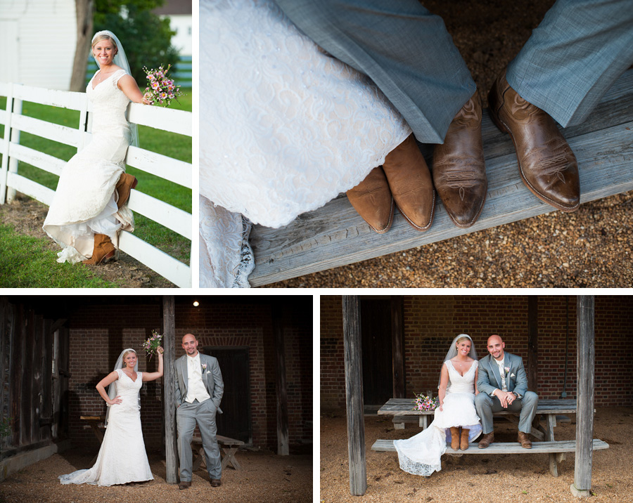 Bride Wearing Boots on Wedding Day