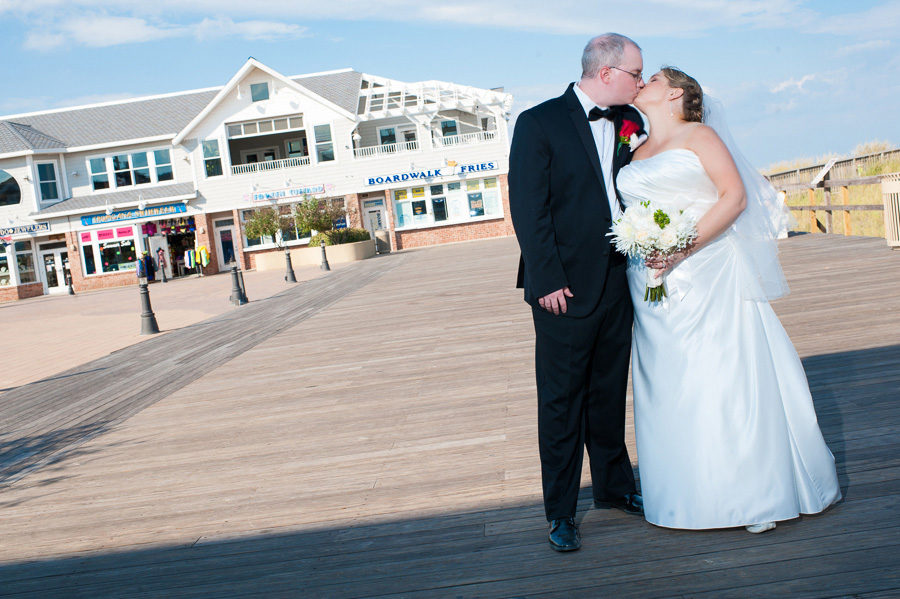 Wedding Photos on Boardwalk in Bethany Beach Delaware