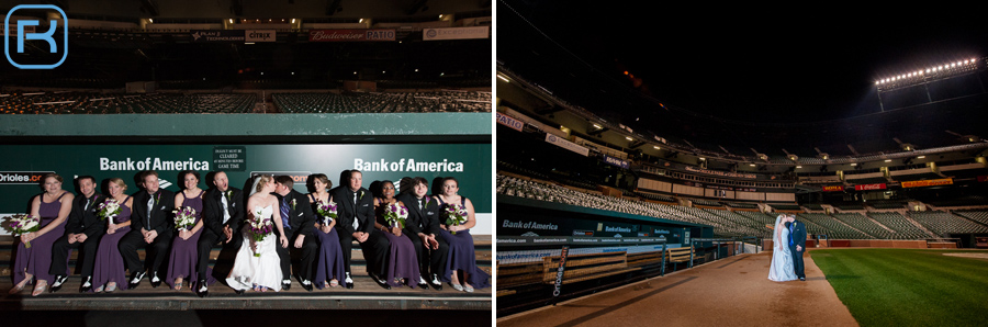 Baseball theme wedding