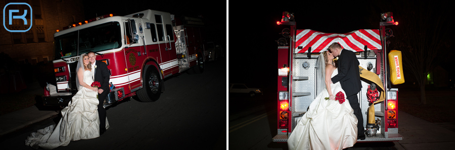 Fire Truck Wedding Photos