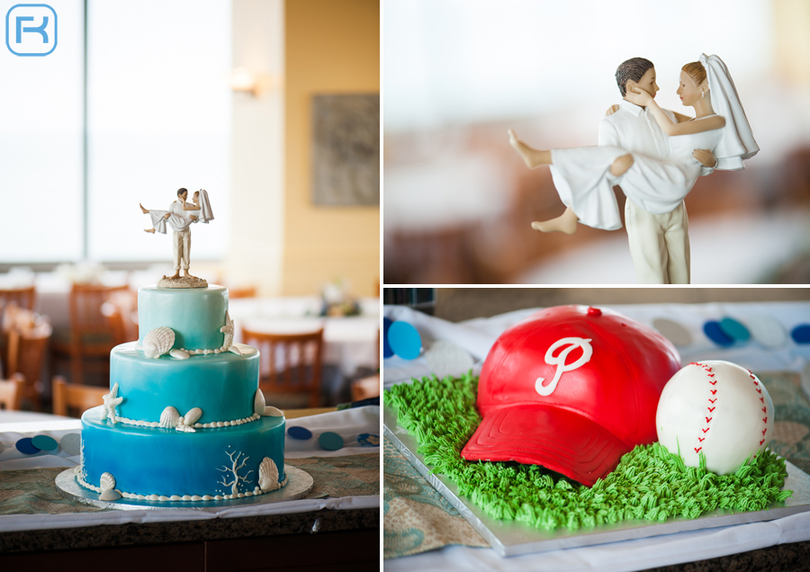 Baseball theme wedding cake