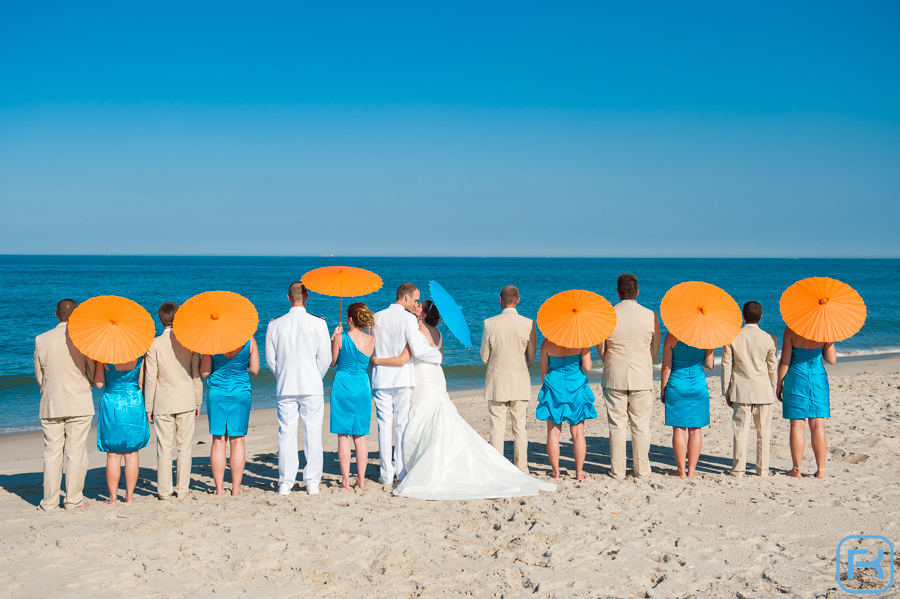 Wedding Reception at Beach Wedding at Indian River Lifesaving Station