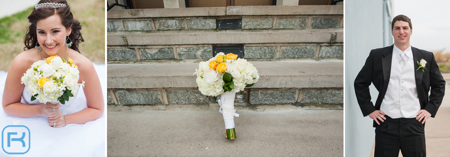 Yellow and White Wedding Bouquet