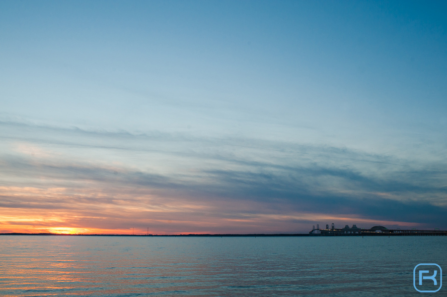 Sunset over the Bay Bridge