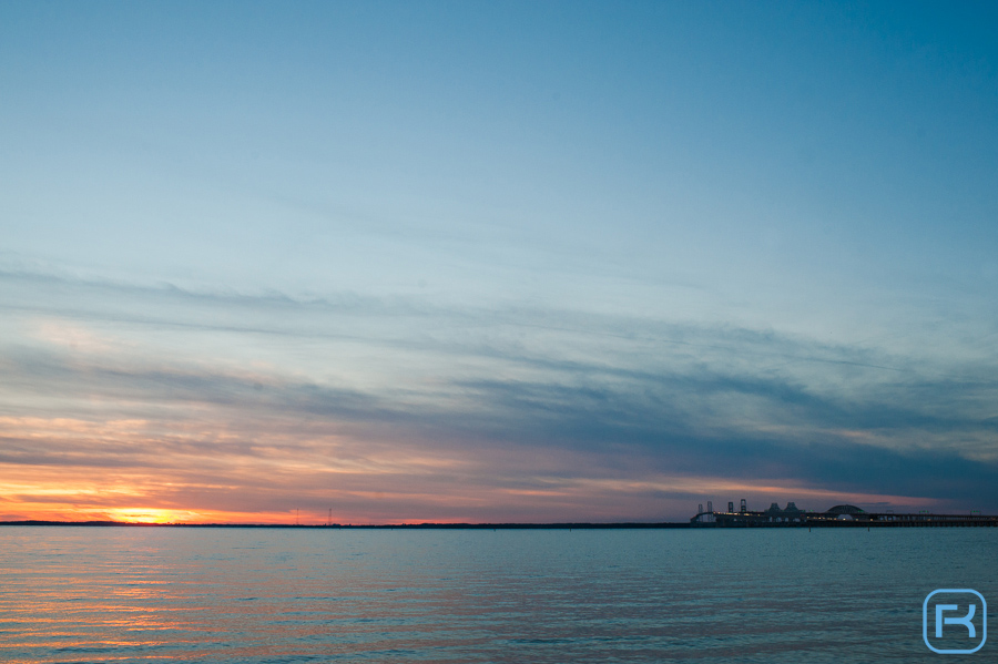 Sunset over the Bay Bridge