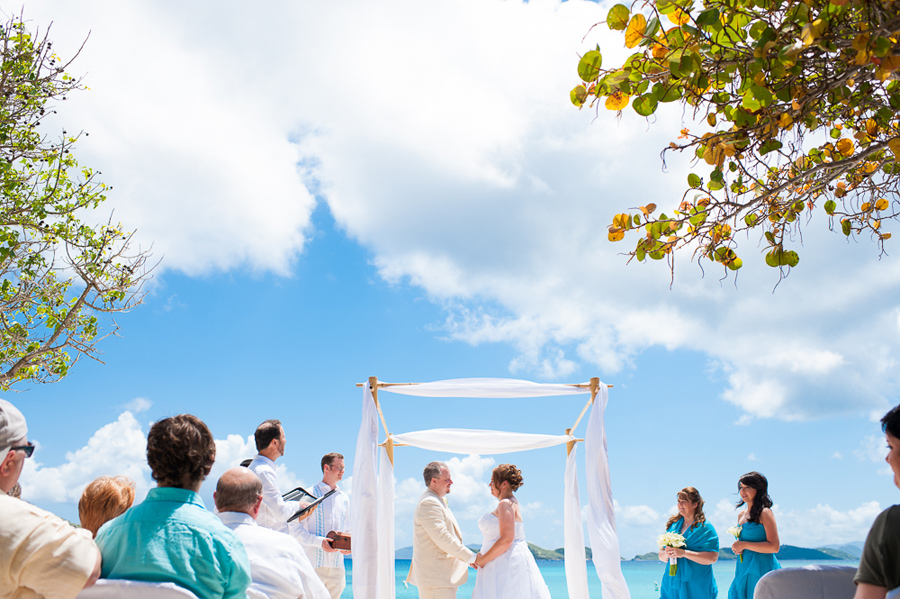 Wedding Ceremony at Lindquist Beach St. Thomas