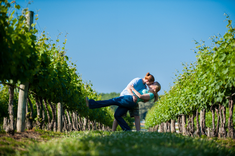 Eastern Shore Engagement Photos Winery