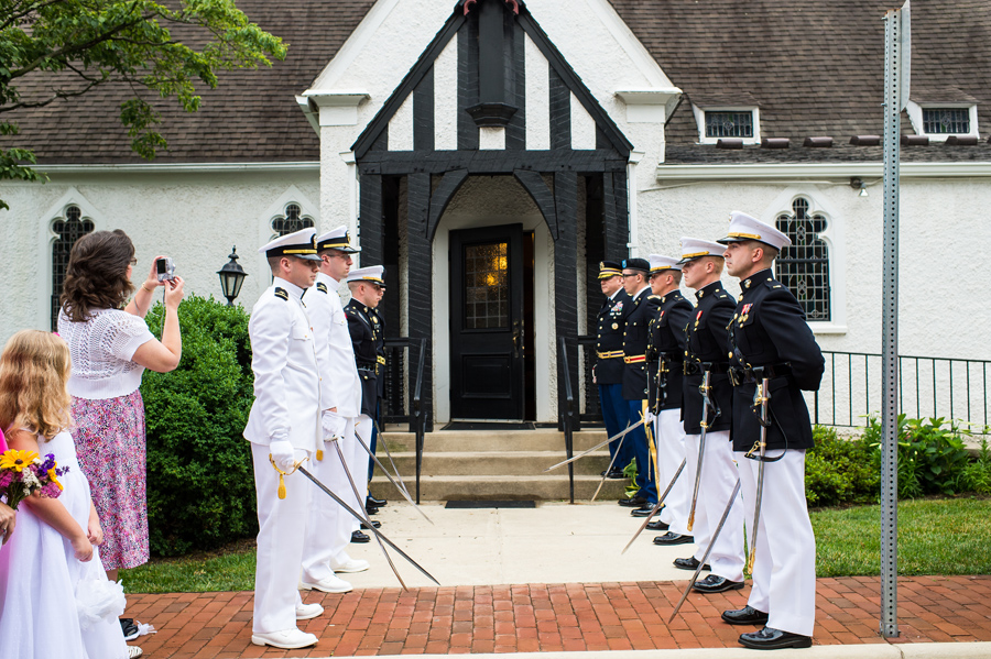 Military Sword Arch Wedding