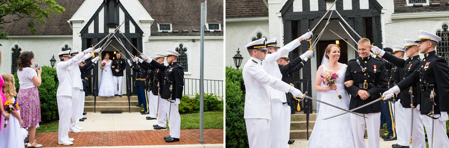 Military Sword Arch Wedding