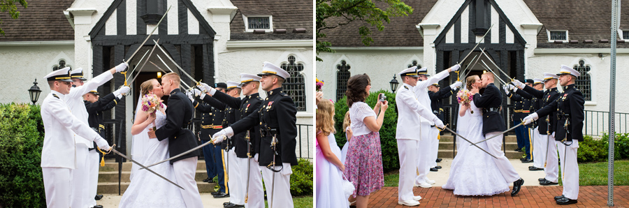 Military Sword Arch Wedding