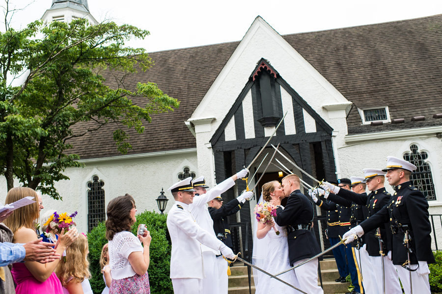 Military Sword Arch Wedding