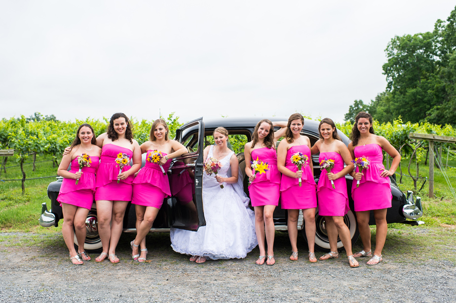 Fun Winery Wedding Bridal Party