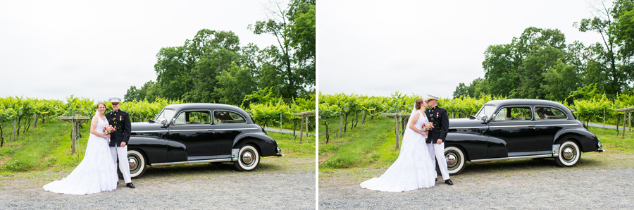 Wedding photos in a winery