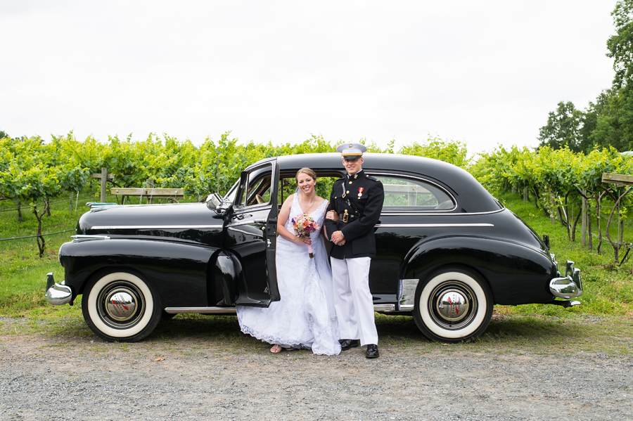 Wedding photos in a winery