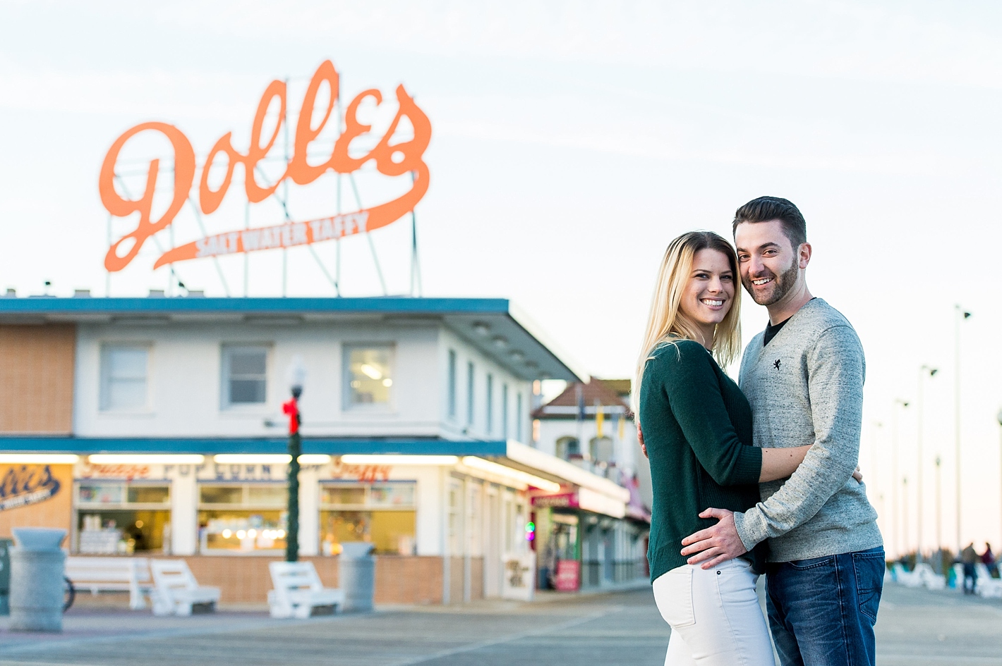 Boardwalk Engagement Photos in Rehoboth Beach