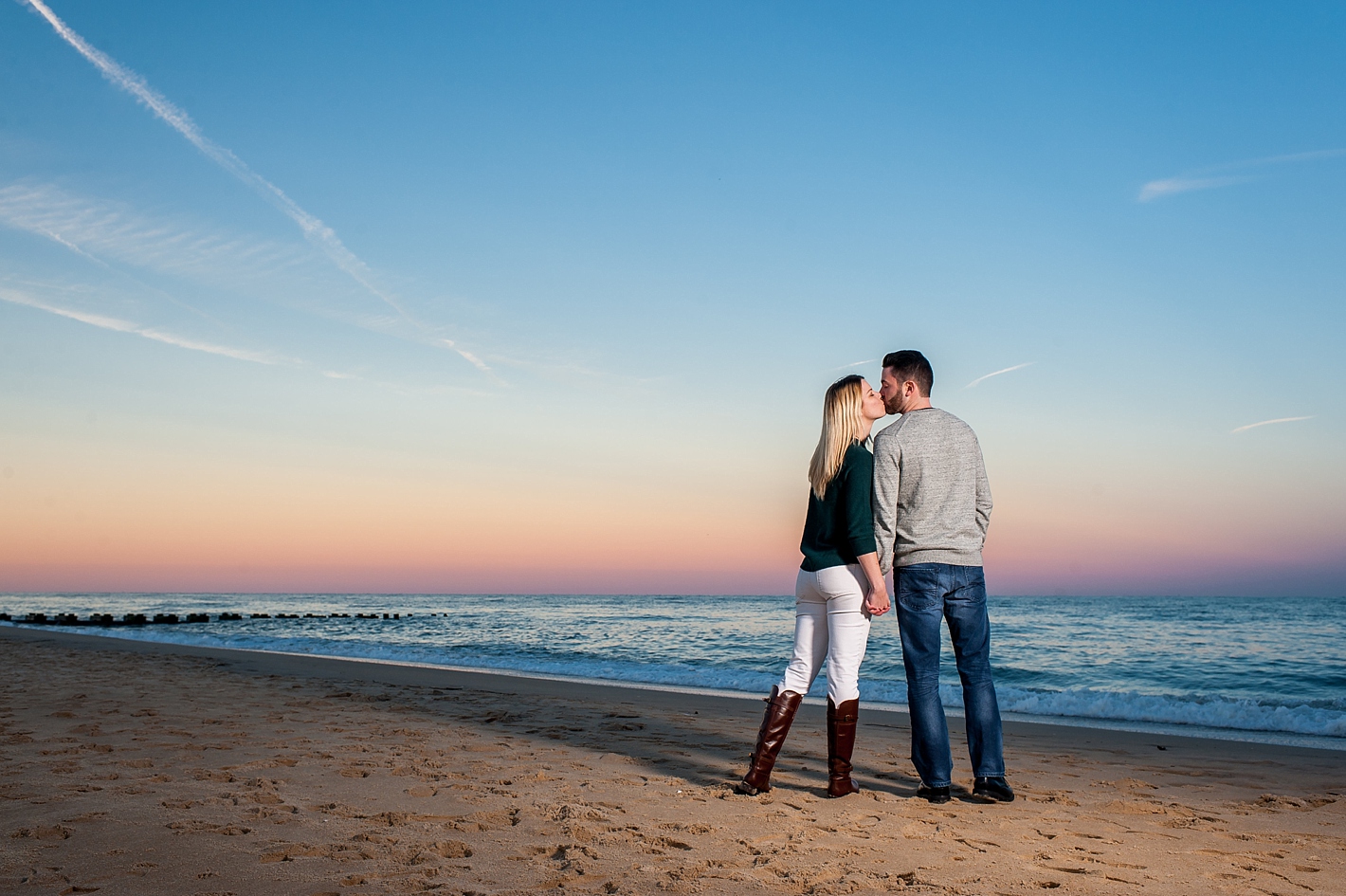 Beach engagement photos in Rehoboth Beach Delaware