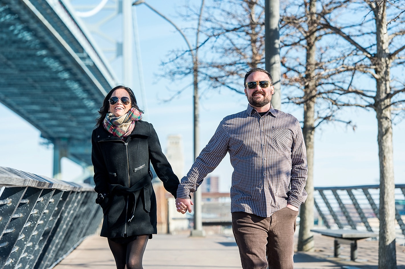 Snowy Philadelphia Engagement Photos