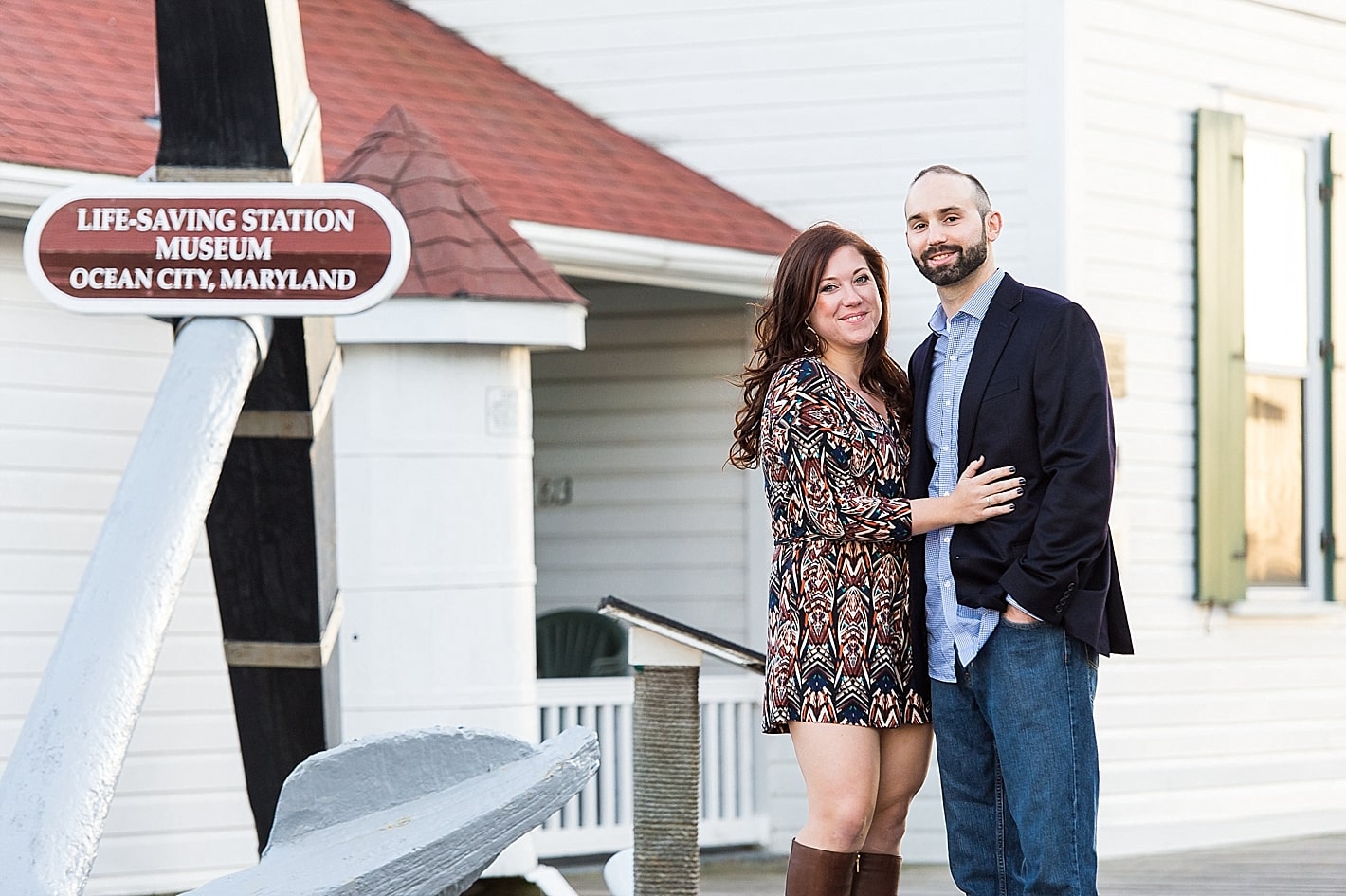 Boardwalk Engagement Photos in Ocean City Maryland