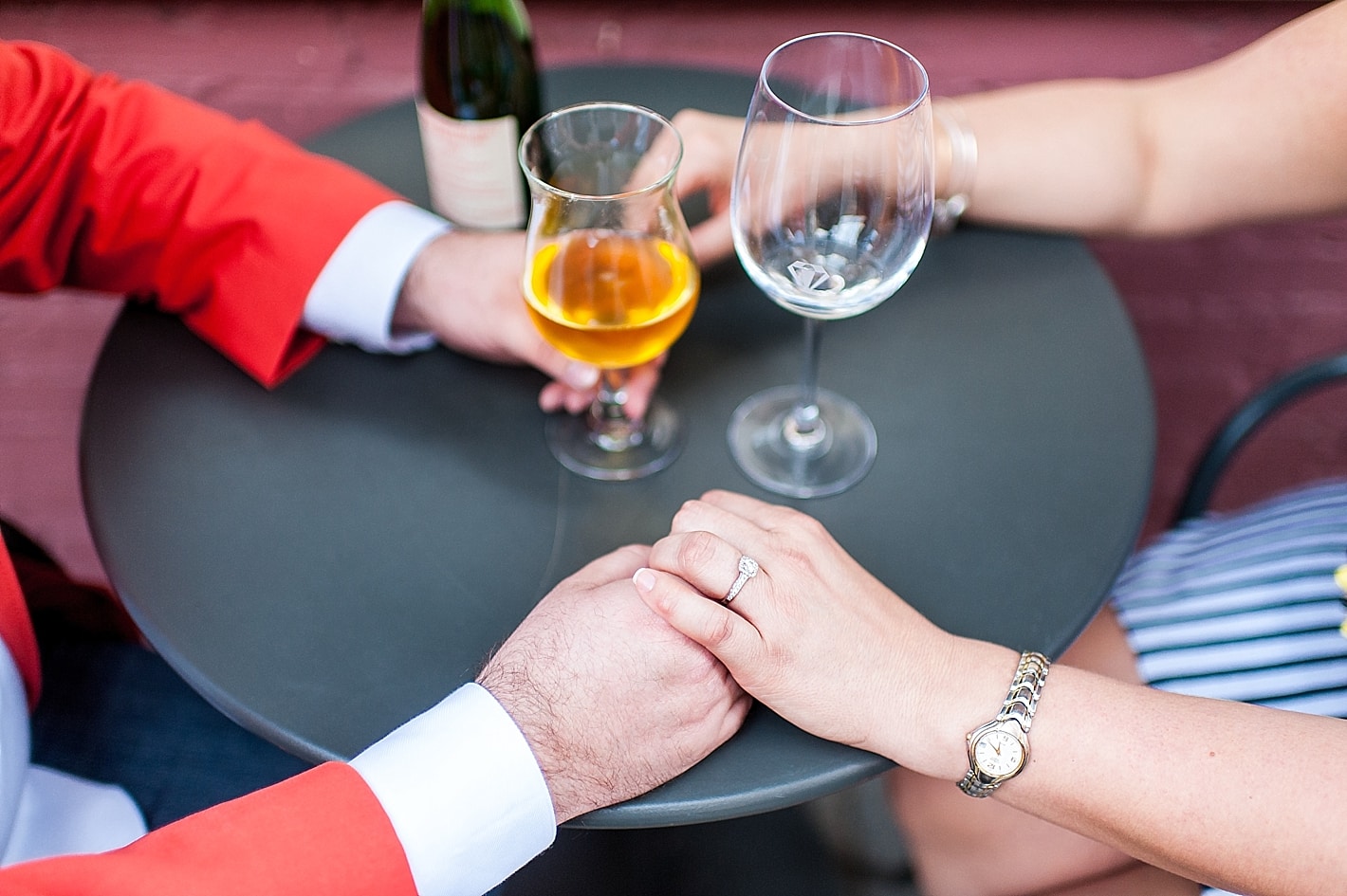 Wine Bar Engagment Photos