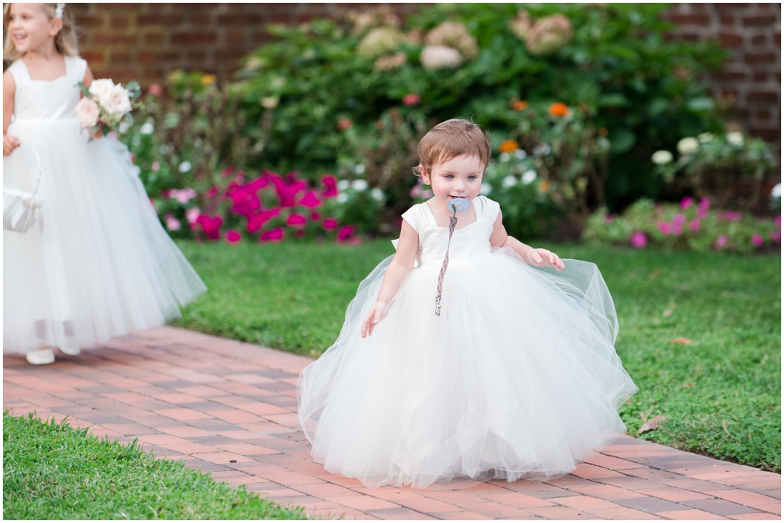 Flower girl in tulle dress | Brittland Manor | Rob Korb | My Eastern Shore Wedding 